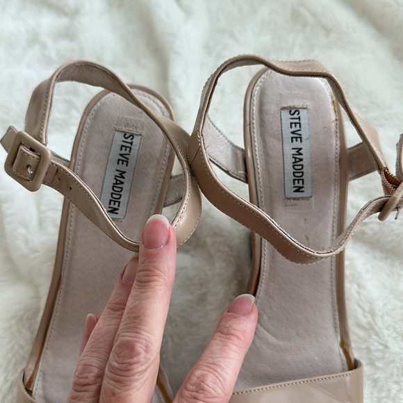 Steve Madden Prestine Natural Peep Toe Wedges - 10 - Picture 9 of 9